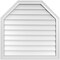 Ekena Millwork Octagonal Top Surface Mount PVC Gable Vent w/ 2"W x 1-1/2"P Brickmould Frame, 32"W x 32"H GVPOT32X3202SN - alternate 1